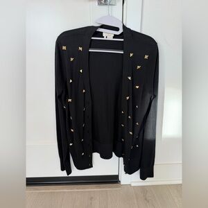 Kate spade black sweater with gold studs